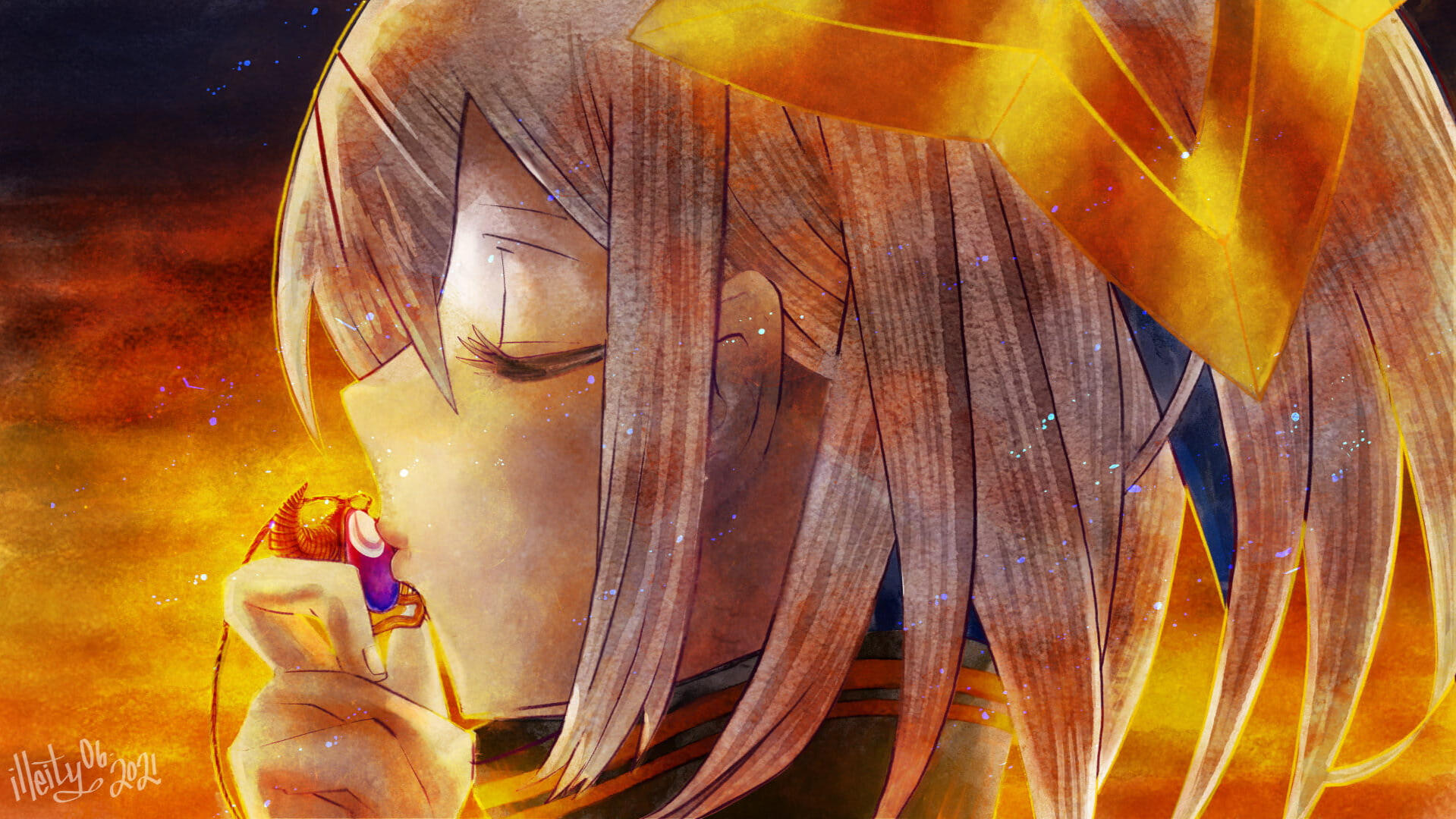 Full color illustration - watercolor style